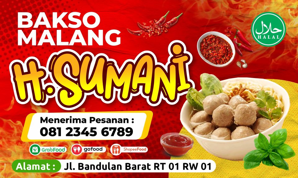 Contoh banner makanan