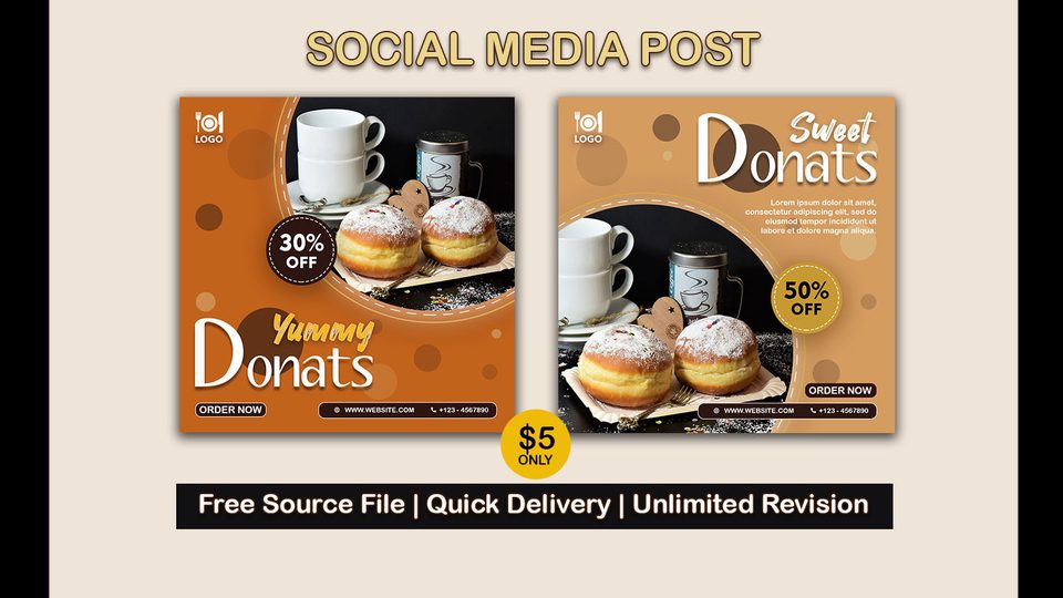 contoh desain banner makanan