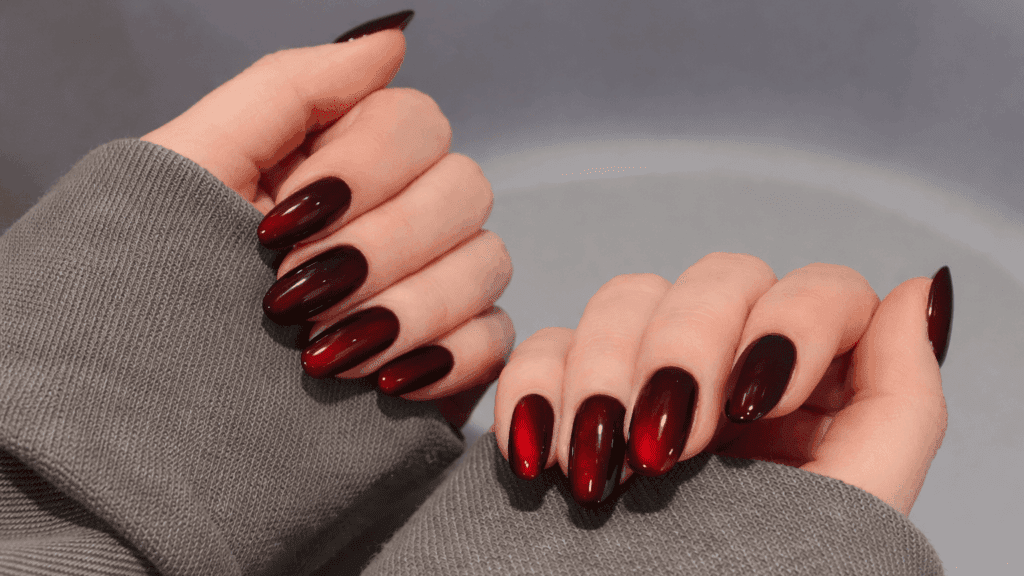 Nail Art Maroon Untuk Imlek